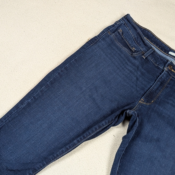 Women's Blue Levi's 711 Skinny Jeans Size 33 Crop Dark Wash Stretchy Mid-Rise - Picture 4 of 16